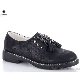 Фотография Туфли детские удобные Весна/осень 006-7 black (8 пар р.31-37) "Башили" недорого оптом от прямого поставщика