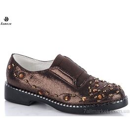 Туфлі дитячі зручні Весна/осінь 006-50 brown (8 пар р.31-37) "Башили" недорого оптом від прямого постачальника