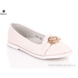 Балетки дитячі на дівчинку Весна/осінь 119-7 beige (8 пар р.31-36) "Башили" недорого оптом від прямого постачальника
