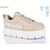 Кросівки жіночі модні Весна/осінь 6018 apricot (8 пар р.36-41) "Ailaifa" недорого оптом від прямого постачальника