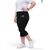Фотография Капри женские Лето 5073PU чорний (4 шт. р.сетка 2XL-5XL) "Sport style" недорого оптом от прямого поставщика