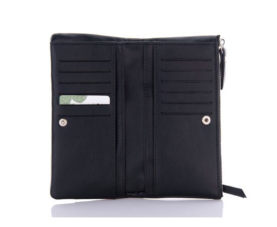 Кошелёк женский Y7109A black р.18*10*3 "Trendshop" недорого оптом от прямого поставщика, изображение 2 Фотография Кошелёк женский Y7109A black р.18*10*3 "Trendshop" недорого оптом от прямого поставщика, изображение 2
