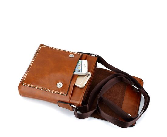 Фотография Барсетка мужская A54173 camel р.28*27*5 "Trendshop" недорого оптом от прямого поставщика, изображение 2