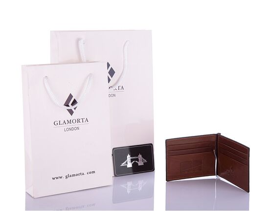 Фотография Визитница мужская B019-730 brown р.10*7*1 "Glamorta" недорого оптом от прямого поставщика, изображение 2