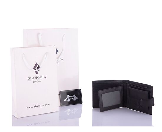 Фотография Кошелёк мужской B026-802 black р.11*10*1 "Glamorta" недорого оптом от прямого поставщика, изображение 2