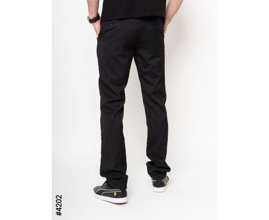 Брюки мужские 4202 black р.28-34 "Seven Group" недорого оптом от прямого поставщика, изображение 2 Фотография Брюки мужские 4202 black р.28-34 "Seven Group" недорого оптом от прямого поставщика, изображение 2