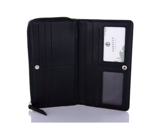 Кошелёк женский 07221A black р.20*11*3 "Trendshop" недорого оптом от прямого поставщика, изображение 2 Фотография Кошелёк женский 07221A black р.20*11*3 "Trendshop" недорого оптом от прямого поставщика, изображение 2