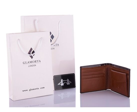 Фотография Кошелёк мужской B058-204 brown р.11*9*2 "Glamorta" недорого оптом от прямого поставщика, изображение 2