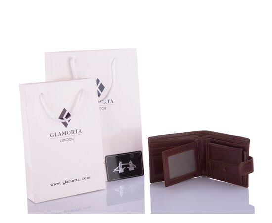 Фотография Кошелёк мужской B058-894 brown р.10*12*3 "Glamorta" недорого оптом от прямого поставщика, изображение 2