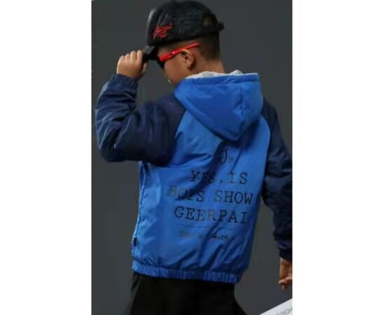 Фотография Куртка детская демисезонная на мальчика 1156 blue р.100-130 "Bravo" недорого оптом от прямого поставщика, изображение 2