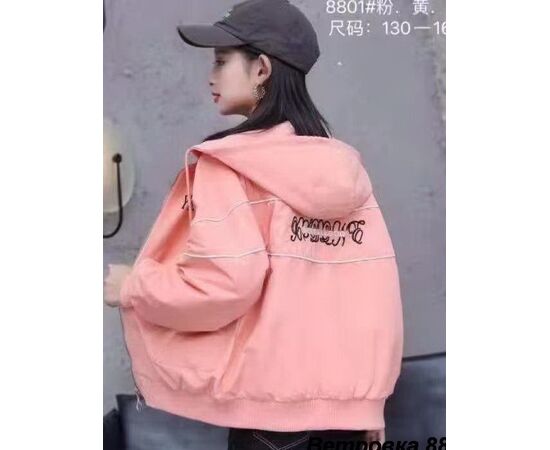 Вітровка дитяча на дівчинку 8801 peach р.130-160 "Gold Kids" недорого оптом від прямого постачальника, зображення 2 Вітровка дитяча на дівчинку 8801 peach р.130-160 "Gold Kids" недорого оптом від прямого постачальника, зображення 2