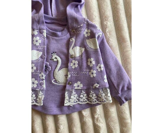 Костюм дитячий на дівчинку BB179 purple р.0.3-0.9 "BURATINO" недорого оптом від прямого постачальника, зображення 2