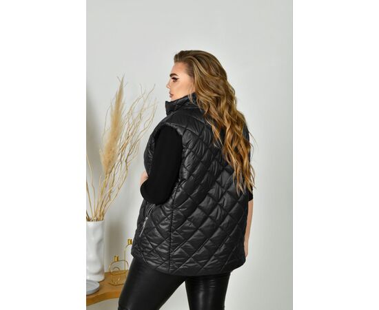 Жилетка женская 4021 black р.52-58 "Iren Veles" недорого оптом от прямого поставщика, изображение 2 Фотография Жилетка женская 4021 black р.52-58 "Iren Veles" недорого оптом от прямого поставщика, изображение 2