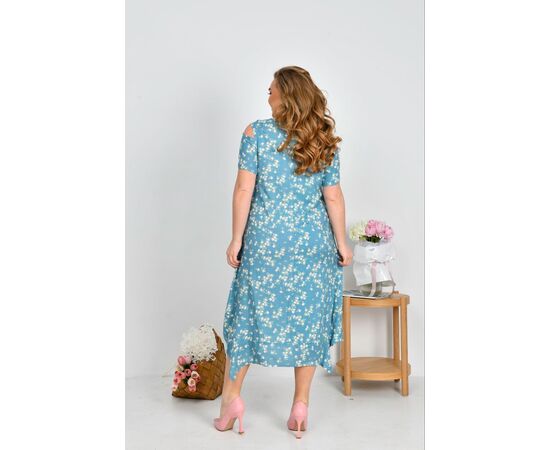 Платье летнее женское 1020 l.blue р.52-58 "Iren Veles" недорого оптом от прямого поставщика, изображение 2 Фотография Платье летнее женское 1020 l.blue р.52-58 "Iren Veles" недорого оптом от прямого поставщика, изображение 2