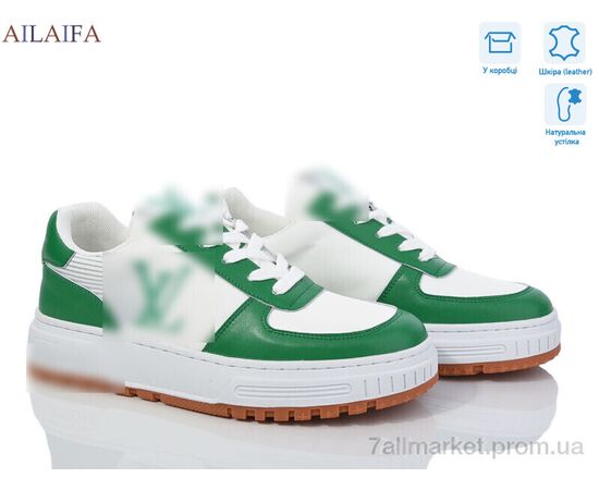 Кроссовки женские модные Весна/осень 2056 white-green (8 пар р.36-41) "Ailaifa" недорого оптом от прямого поставщика Фотография Кроссовки женские модные Весна/осень 2056 white-green (8 пар р.36-41) "Ailaifa" недорого оптом от прямого поставщика