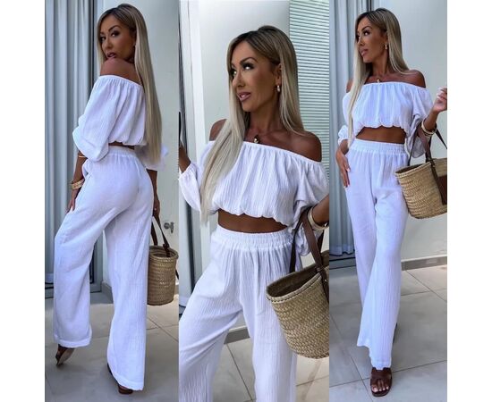 Костюм жіночий 061 white р.42-48 "Tori" недорого оптом від прямого постачальника, зображення 2 Костюм жіночий 061 white р.42-48 "Tori" недорого оптом від прямого постачальника, зображення 2