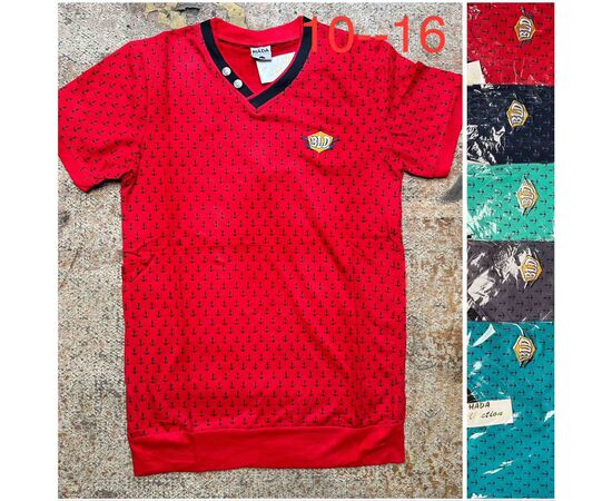 Фотография Футболка детская на мальчика 10-16 mix р.10-16 "SHELLY" недорого оптом от прямого поставщика, изображение 2