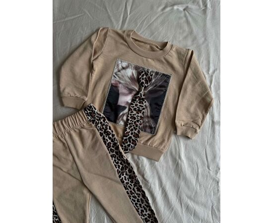 Фотография Костюм детский спортивный на девочку 319 beige р.2-5 "BURATINO" недорого оптом от прямого поставщика, изображение 2