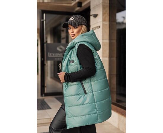 Жилетка женская 028 mint р.48-54 "Bulavka" недорого оптом от прямого поставщика, изображение 2 Фотография Жилетка женская 028 mint р.48-54 "Bulavka" недорого оптом от прямого поставщика, изображение 2