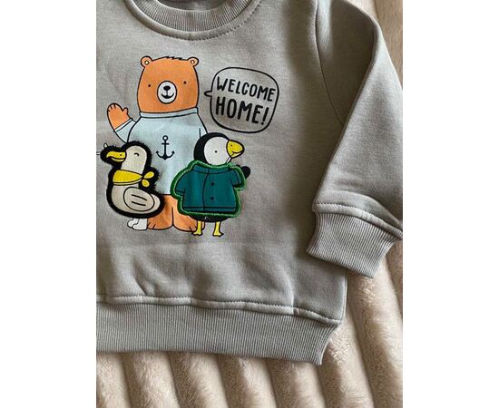 Фотография Костюм детский спортивный на мальчика 423 grey р.0.6-2 "BURATINO" недорого оптом от прямого поставщика, изображение 2