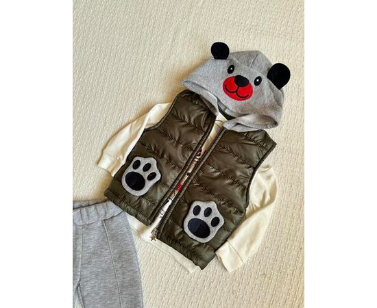 Костюм дитячий спортивний теплий на хлопчика 457 khaki р.0.9-2 "BURATINO" недорого оптом від прямого постачальника, зображення 2 Костюм дитячий спортивний теплий на хлопчика 457 khaki р.0.9-2 "BURATINO" недорого оптом від прямого постачальника, зображення 2