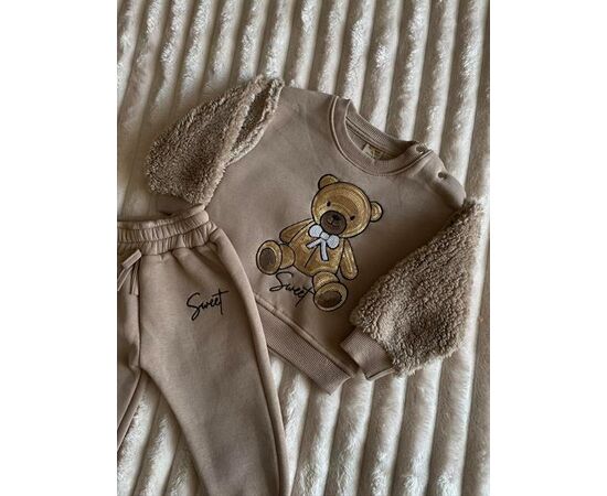 Фотография Костюм детский спортивный тёплый на девочку 484 d.grey р.0.6-2 "BURATINO" недорого оптом от прямого поставщика, изображение 2