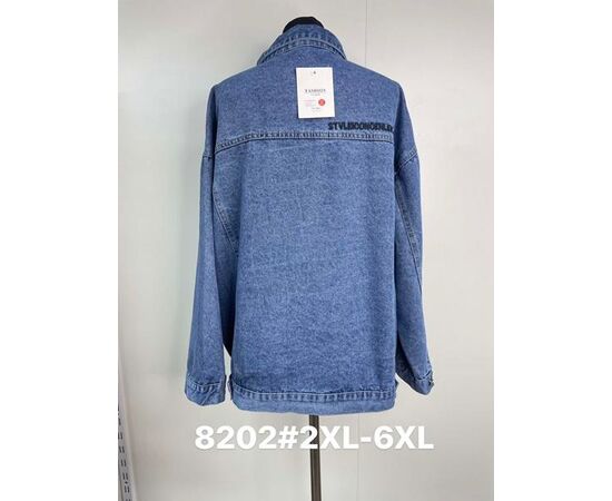 Куртка жіноча демісезонна 8202 blue р.2XL-6XL "Jacket" недорого оптом від прямого постачальника, зображення 2