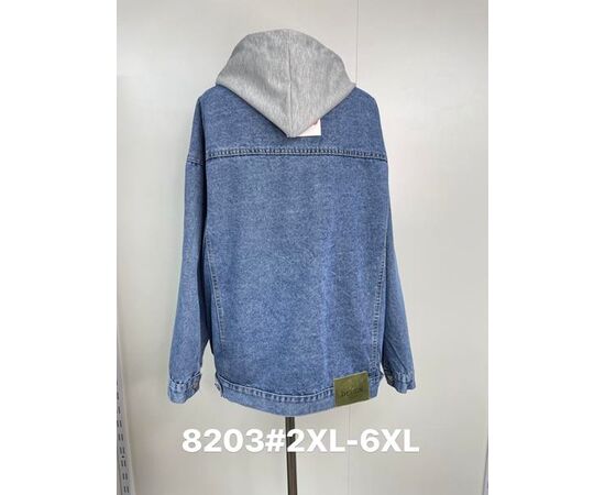 Куртка жіноча демісезонна 8203 blue р.2XL-6XL "Jacket" недорого оптом від прямого постачальника, зображення 2