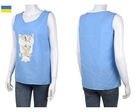 Фотография Майка женская 204 l.blue р.46-50 "Textile" недорого оптом от прямого поставщика, изображение 3