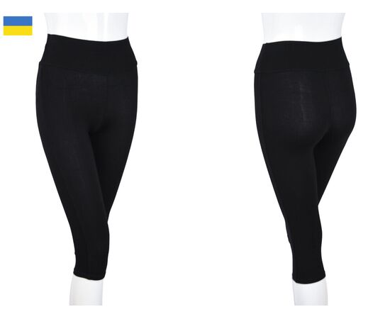 Лосіни жіночі літні 401 black р.S-XL "Textile" недорого оптом від прямого постачальника, зображення 3