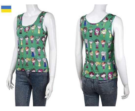 Майка женская NMA4005-1 green р.S-L "Textile" недорого оптом от прямого поставщика, изображение 3 Фотография Майка женская NMA4005-1 green р.S-L "Textile" недорого оптом от прямого поставщика, изображение 3