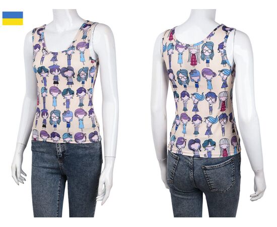 Майка женская NMA4005-1 yellow р.S-L "Textile" недорого оптом от прямого поставщика, изображение 3 Фотография Майка женская NMA4005-1 yellow р.S-L "Textile" недорого оптом от прямого поставщика, изображение 3