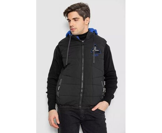 Жилетка мужская 99002 blue-black р.M-3XL "Seven Group" недорого оптом от прямого поставщика, изображение 2 Фотография Жилетка мужская 99002 blue-black р.M-3XL "Seven Group" недорого оптом от прямого поставщика, изображение 2