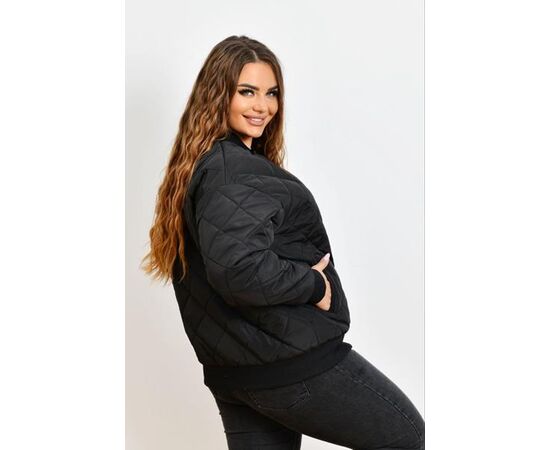 Куртка жіноча демісезонна 4023-1 black р.48-54 "Iren Veles" недорого оптом від прямого постачальника, зображення 2