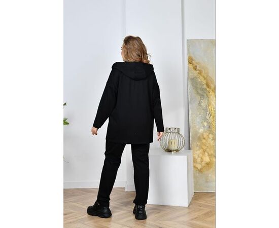 Костюм спортивний жіночий теплий 4052 black р.52-58 "Iren Veles" недорого оптом від прямого постачальника, зображення 2