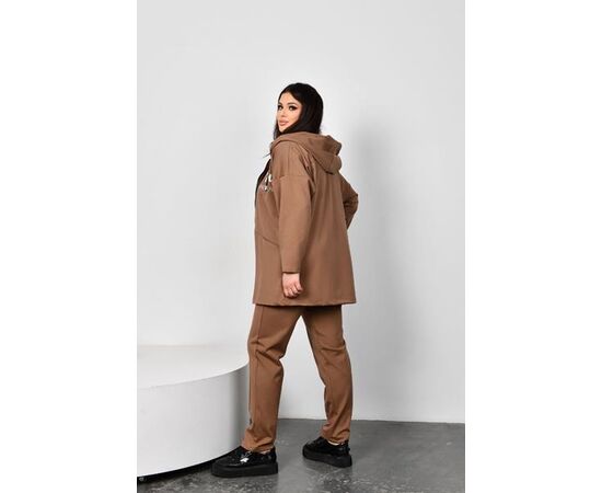 Костюм спортивний жіночий теплий 4052 brown р.52-58 "Iren Veles" недорого оптом від прямого постачальника, зображення 2