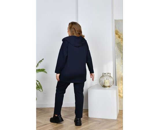 Костюм спортивний жіночий теплий 4052 navy р.52-58 "Iren Veles" недорого оптом від прямого постачальника, зображення 2