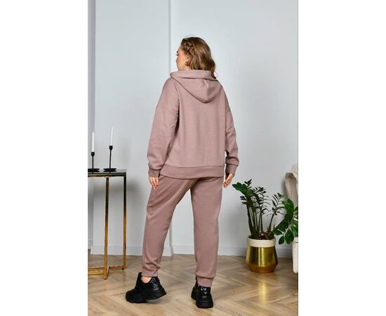 Костюм спортивний жіночий теплий 4053 brown р.48-54 "Iren Veles" недорого оптом від прямого постачальника, зображення 2