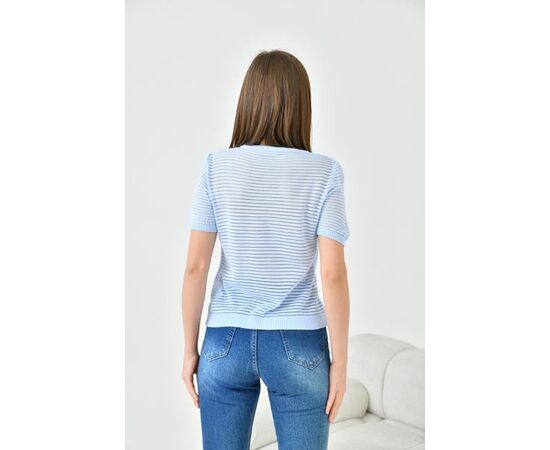 футболка жіноча 10747 l.blue р.S-M "Karon" недорого оптом від прямого постачальника, зображення 2 футболка жіноча 10747 l.blue р.S-M "Karon" недорого оптом від прямого постачальника, зображення 2