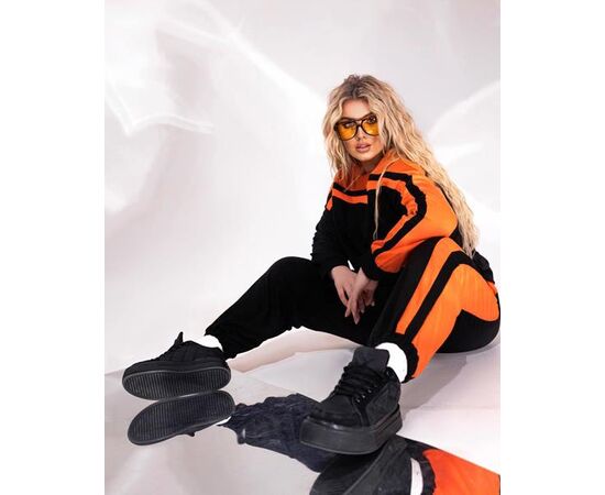 Костюм спортивный женский тёплый 1053 black р.50-60 "Seven Zikina" недорого оптом от прямого поставщика, изображение 2 Фотография Костюм спортивный женский тёплый 1053 black р.50-60 "Seven Zikina" недорого оптом от прямого поставщика, изображение 2