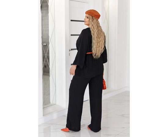 Костюм женский 1309 black р.50-64 "Seven Zikina" недорого оптом от прямого поставщика, изображение 2 Фотография Костюм женский 1309 black р.50-64 "Seven Zikina" недорого оптом от прямого поставщика, изображение 2