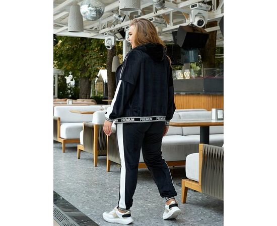 Фотография Костюм спортивный женский тёплый 878 black р.48-62 "Seven Zikina" недорого оптом от прямого поставщика, изображение 2