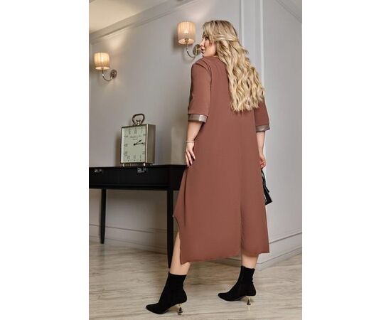 Платье летнее женское 894 brown р.50-64 "Seven Zikina" недорого оптом от прямого поставщика, изображение 2 Фотография Платье летнее женское 894 brown р.50-64 "Seven Zikina" недорого оптом от прямого поставщика, изображение 2