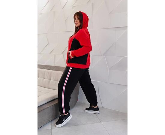 Костюм спортивный женский тёплый 904 red р.46-60 "Seven Zikina" недорого оптом от прямого поставщика, изображение 2 Фотография Костюм спортивный женский тёплый 904 red р.46-60 "Seven Zikina" недорого оптом от прямого поставщика, изображение 2