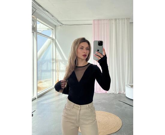 Боди 1584 black р.42-48 "BONJOUR" недорого оптом от прямого поставщика, изображение 2 Фотография Боди 1584 black р.42-48 "BONJOUR" недорого оптом от прямого поставщика, изображение 2