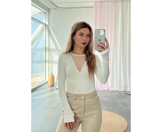 Боди 1584 white р.42-48 "BONJOUR" недорого оптом от прямого поставщика, изображение 2 Фотография Боди 1584 white р.42-48 "BONJOUR" недорого оптом от прямого поставщика, изображение 2