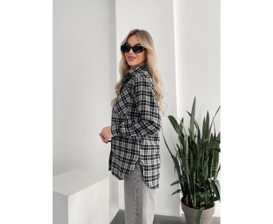 Рубашка женская 2433 black р.42-48 "BONJOUR" недорого оптом от прямого поставщика, изображение 2 Фотография Рубашка женская 2433 black р.42-48 "BONJOUR" недорого оптом от прямого поставщика, изображение 2