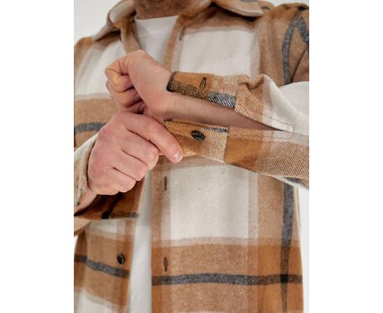 Сорочка чоловіча 714 beige р.46-56 "DORA" недорого оптом від прямого постачальника, зображення 2 Сорочка чоловіча 714 beige р.46-56 "DORA" недорого оптом від прямого постачальника, зображення 2