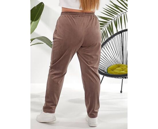 Штани спортивні жіночі 709 brown р.60-66 "DORA" недорого оптом від прямого постачальника, зображення 2