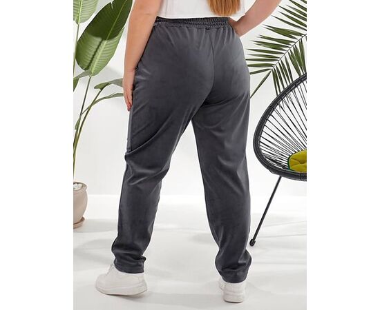 Штани спортивні жіночі 709 grey р.60-66 "DORA" недорого оптом від прямого постачальника, зображення 2